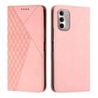 For Motorola Moto G Stylus 2022 4G Diamond Splicing Skin Feel Magnetic Leather Phone Case(Rose Gold) - 1