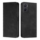 For OPPO A96 5G/Reno 7 Z/OnePlus Nord N20 5G Diamond Splicing Skin Feel Magnetic Leather Phone Case(Black) - 1