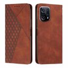 For OPPO Find X5 Diamond Splicing Skin Feel Magnetic Leather Phone Case(Brown) - 1