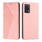 For OPPO Realme 9 Pro/Realme V25 Diamond Splicing Skin Feel Magnetic Leather Phone Case(Rose Gold) - 1