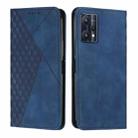 For OPPO Realme 9 Pro/Realme V25 Diamond Splicing Skin Feel Magnetic Leather Phone Case(Blue) - 1