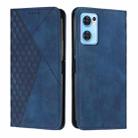 For OPPO Reno7 5G Global/ Find X5 Lite Diamond Splicing Skin Feel Magnetic Leather Phone Case(Blue) - 1