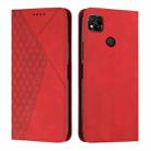 For Xiaomi Redmi 10A/Poco C31/Redmi 9C Diamond Splicing Skin Feel Magnetic Leather Phone Case(Red) - 1