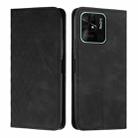 For Xiaomi Redmi 10C 4G Global/ Redmi 10 India Diamond Splicing Skin Feel Magnetic Leather Phone Case(Black) - 1