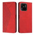 For Xiaomi Redmi 10C 4G Global/ Redmi 10 India Diamond Splicing Skin Feel Magnetic Leather Phone Case(Red) - 1