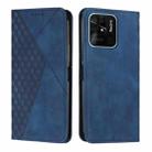 For Xiaomi Redmi 10C 4G Global/ Redmi 10 India Diamond Splicing Skin Feel Magnetic Leather Phone Case(Blue) - 1