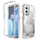 For OnePlus 9 Pro PC+TPU Transparent Painted Phone Case(White Flower) - 1