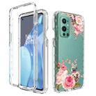 For OnePlus 9 Pro PC+TPU Transparent Painted Phone Case(Pink Rose) - 1