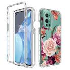 For OnePlus 9 Pro PC+TPU Transparent Painted Phone Case(Purple Floral) - 1