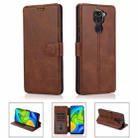 For Xiaomi Redmi Note 9 Shockproof PU + TPU Leather Phone Case(Brown) - 1