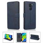 For Xiaomi Redmi Note 9 Shockproof PU + TPU Leather Phone Case(Blue) - 1