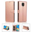 For Xiaomi Redmi Note 9 Pro Shockproof PU + TPU Leather Phone Case(Rose Gold) - 1