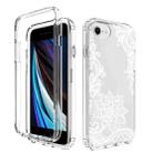 For iPhone SE 2022 / SE 2020 / 8 / 7 PC+TPU Transparent Painted Phone Case(White Flower) - 1