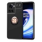 For OnePlus Ace Metal Ring Holder TPU Phone Case(Black Rose Gold) - 1