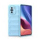 For Xiaomi Redmi K40 Magic Shield TPU + Flannel Phone Case(Light Blue) - 1