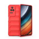For Xiaomi Redmi K40S Magic Shield TPU + Flannel Phone Case(Red) - 1