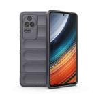 For Xiaomi Redmi K40S Magic Shield TPU + Flannel Phone Case(Dark Grey) - 1