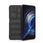 For Xiaomi Redmi K50 Pro Magic Shield TPU + Flannel Phone Case(Black) - 1