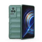For Xiaomi Redmi K50 Pro Magic Shield TPU + Flannel Phone Case(Dark Green) - 1