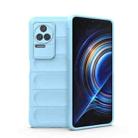 For Xiaomi Redmi K50 Pro Magic Shield TPU + Flannel Phone Case(Light Blue) - 1