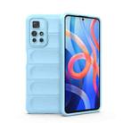 For Xiaomi Redmi Note 11 5G Chinese Version Magic Shield TPU + Flannel Phone Case(Light Blue) - 1