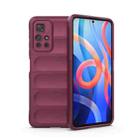 For Xiaomi Redmi Note 11 5G Chinese Version Magic Shield TPU + Flannel Phone Case(Wine Red) - 1