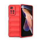 For Xiaomi Redmi Note 11 Pro 5G Chinese Magic Shield TPU + Flannel Phone Case(Red) - 1