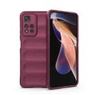 For Xiaomi Redmi Note 11 Pro 5G Chinese Magic Shield TPU + Flannel Phone Case(Wine Red) - 1