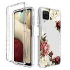 For Samsung Galaxy A12 PC+TPU Transparent Painted Phone Case(Rose) - 1
