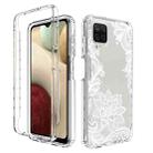 For Samsung Galaxy A12 PC+TPU Transparent Painted Phone Case(White Flower) - 1