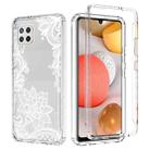 For Samsung Galaxy A42 5G PC+TPU Transparent Painted Phone Case(White Flower) - 2