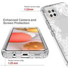 For Samsung Galaxy A42 5G PC+TPU Transparent Painted Phone Case(White Flower) - 6