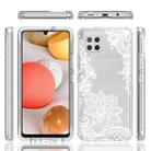 For Samsung Galaxy A42 5G PC+TPU Transparent Painted Phone Case(White Flower) - 7