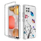 For Samsung Galaxy A42 5G PC+TPU Transparent Painted Phone Case(Tree Butterflies) - 1