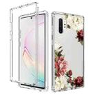For Samsung Galaxy Note10+ PC+TPU Transparent Painted Phone Case(Rose) - 1