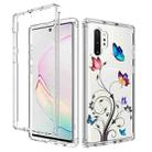 For Samsung Galaxy Note10+ PC+TPU Transparent Painted Phone Case(Tree Butterflies) - 1