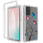 For Samsung Galaxy Note20 PC+TPU Transparent Painted Phone Case(Tree Butterflies) - 1