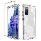 For Samsung Galaxy S20 FE PC+TPU Transparent Painted Phone Case(White Flower) - 1