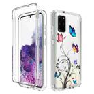 For Samsung Galaxy S20+ PC+TPU Transparent Painted Phone Case(Tree Butterflies) - 1