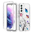 For Samsung Galaxy S22 5G PC+TPU Transparent Painted Phone Case(Tree Butterflies) - 1