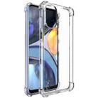 For Motorola Moto G22 4G IMAK All Coverage Shockproof Airbag TPU Case with Screen Protector(Transparent) - 1