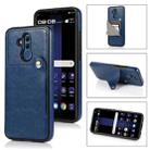 For Huawei Mate 20 Lite Pure Color Oblique Card PU + TPU Phone Case(Blue) - 1