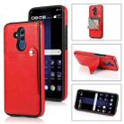 For Huawei Mate 20 Lite Pure Color Oblique Card PU + TPU Phone Case(Red) - 1