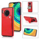 For Huawei Mate 30 Pure Color Oblique Card PU + TPU Phone Case(Red) - 1