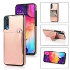 For Huawei P30 Pure Color Oblique Card PU + TPU Phone Case(Rose Gold) - 1