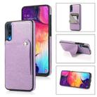 For Huawei P30 Pure Color Oblique Card PU + TPU Phone Case(Purple) - 1