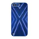 9XA Texture TPU + Tempered Glass Phone Case For iPhone 8 Plus / 7 Plus(Blue) - 1