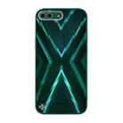 9XA Texture TPU + Tempered Glass Phone Case For iPhone 8 Plus / 7 Plus(Green) - 1