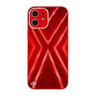 For iPhone 11 9XA Texture TPU + Tempered Glass Phone Case (Red) - 1