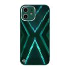 For iPhone 11 9XA Texture TPU + Tempered Glass Phone Case (Green) - 1